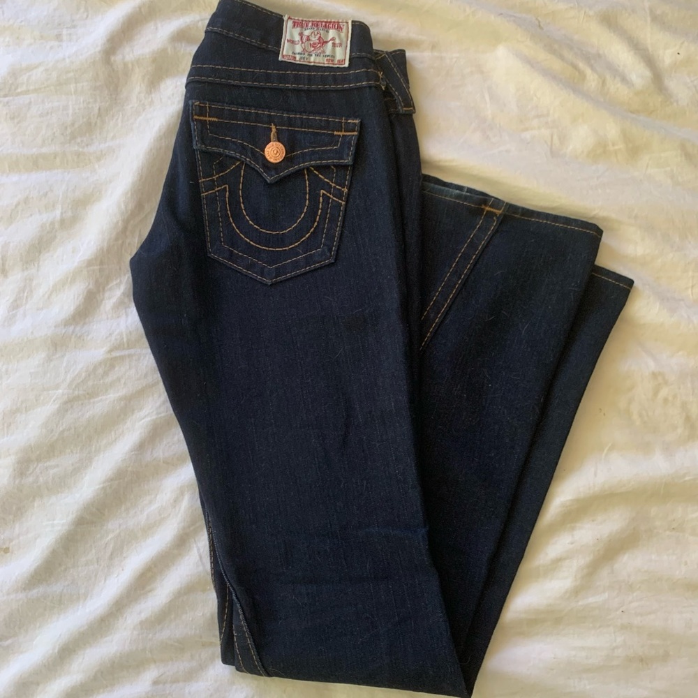 TRUE RELIGION Women’s Low Rise Flare Jeans Size 27